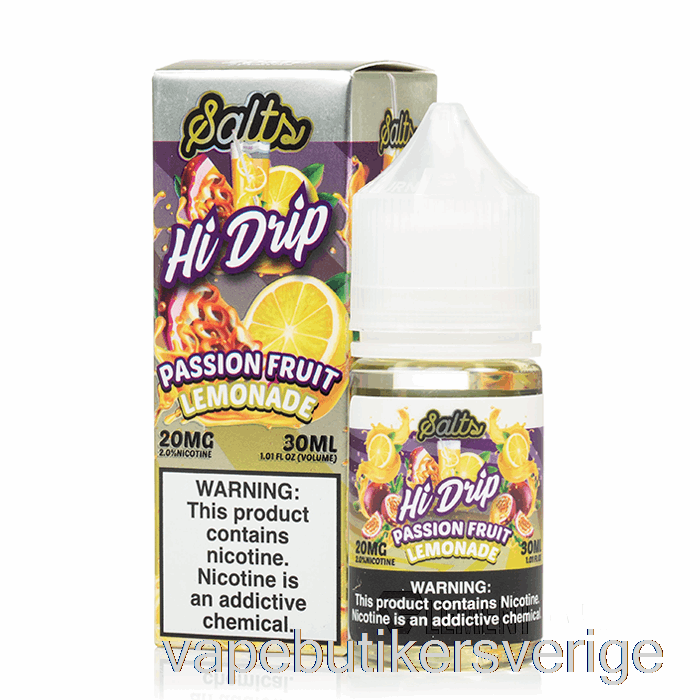 Vape Sverige Passionsfrukt Lemonad - Hi-drip Salter - 30ml 50mg